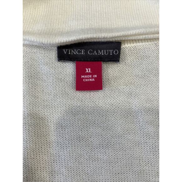 NWT VINCE CAMUTO Cream Open Front Knit Bell Sleeve Sweater XL - Picture 3 of 9